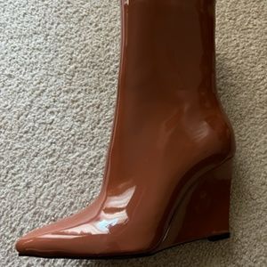 Akira cognac booties
